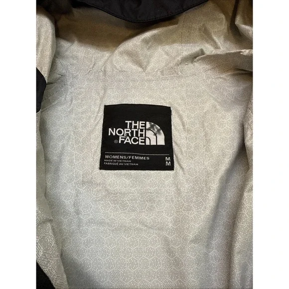 The North Face DryVent Jacket Womens Medium Black Hooded Rain Shell Lightweight - Picture 2 of 6
